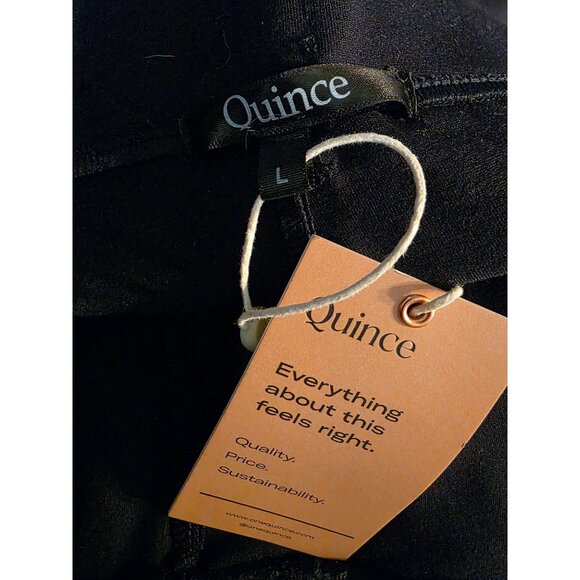 New Quince Ultra-Stretch Ponte Bootcut Pant Petite Large Navy - Picture 3 of 6